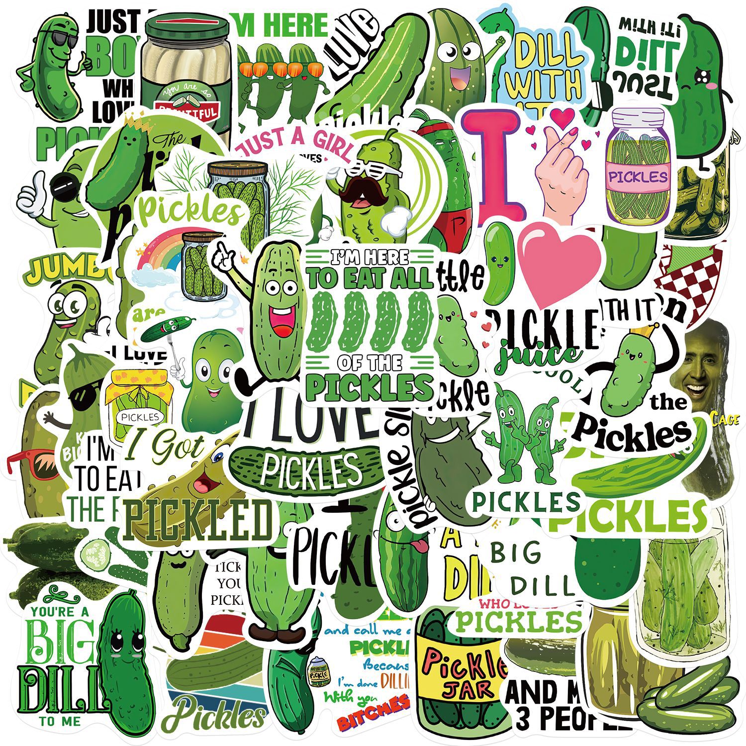 Pickle Vinyl stickers Waterproof Laptop Water Bottles Blind Box Free Gift