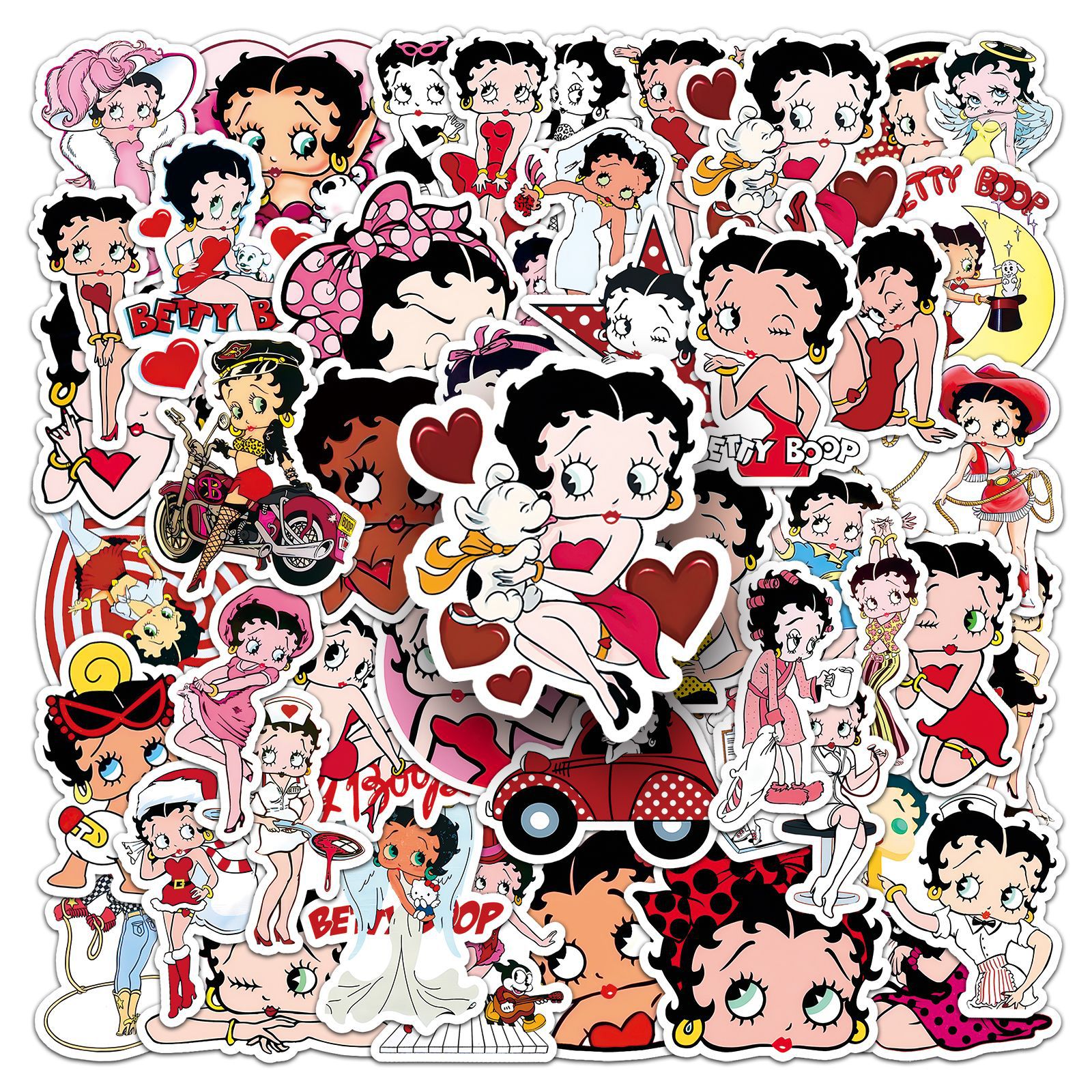 Betty boop Vinyl stickers Waterproof Laptop Water Bottles Blind Box Free Gift