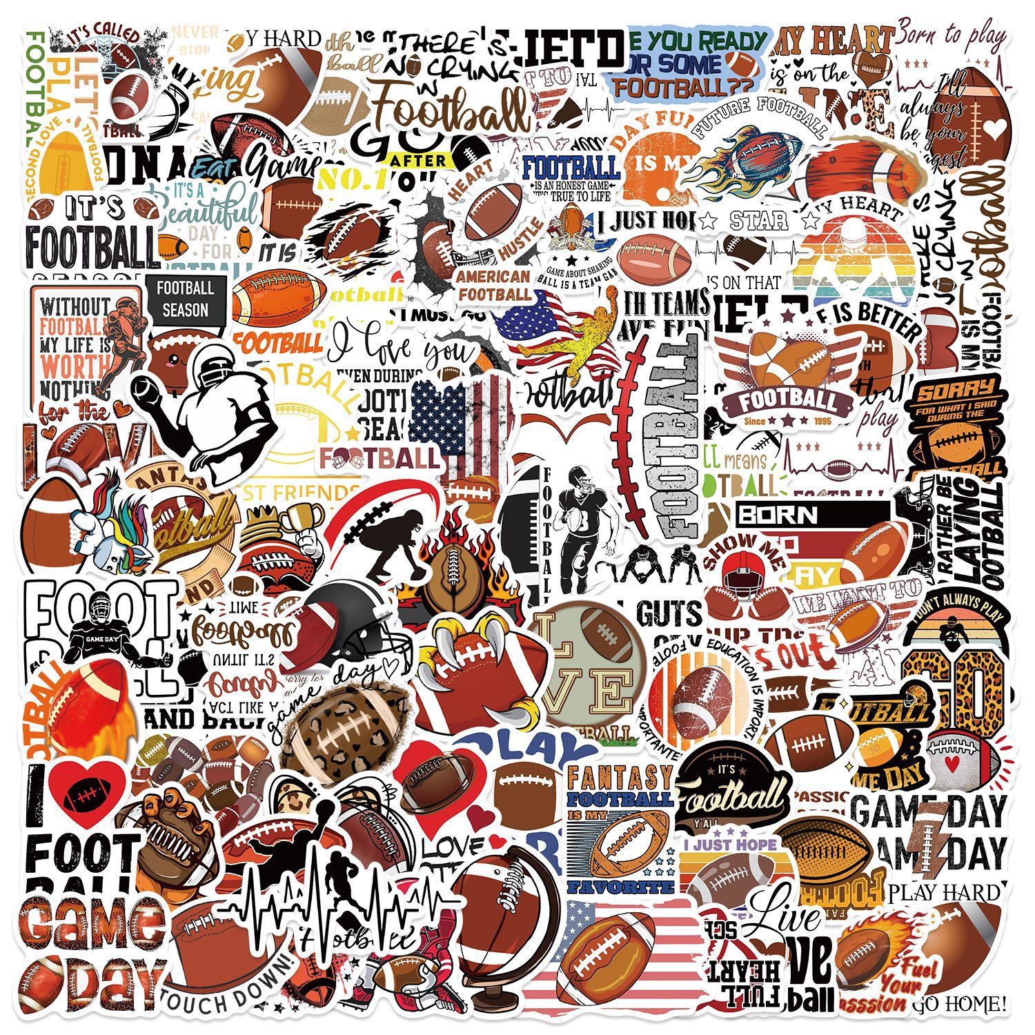 Football Vinyl stickers Waterproof Laptop Water Bottles Blind Box Free Gift
