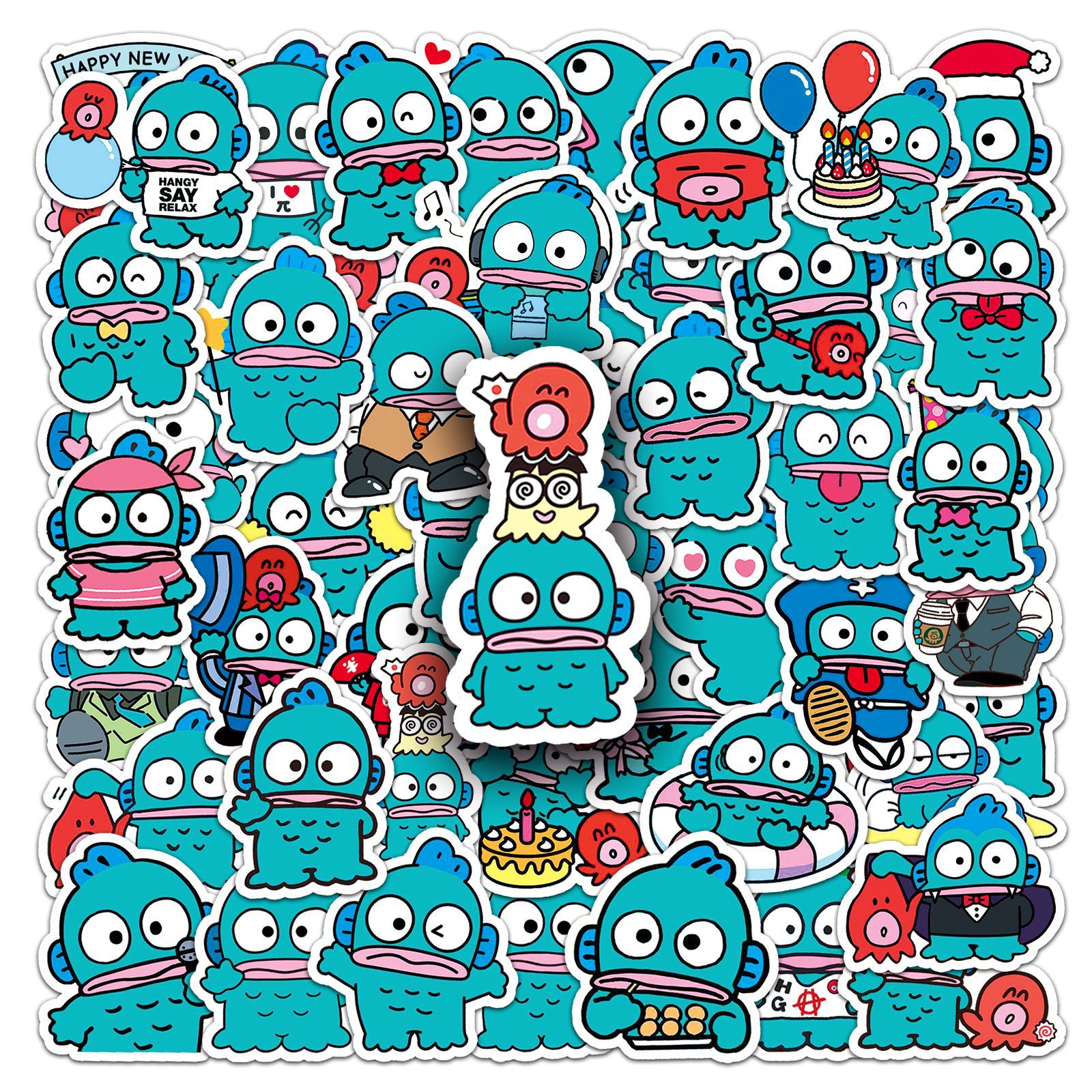 Hangyodon cartoon Vinyl stickers Waterproof Laptop Water Bottles Blind Box Free Gift