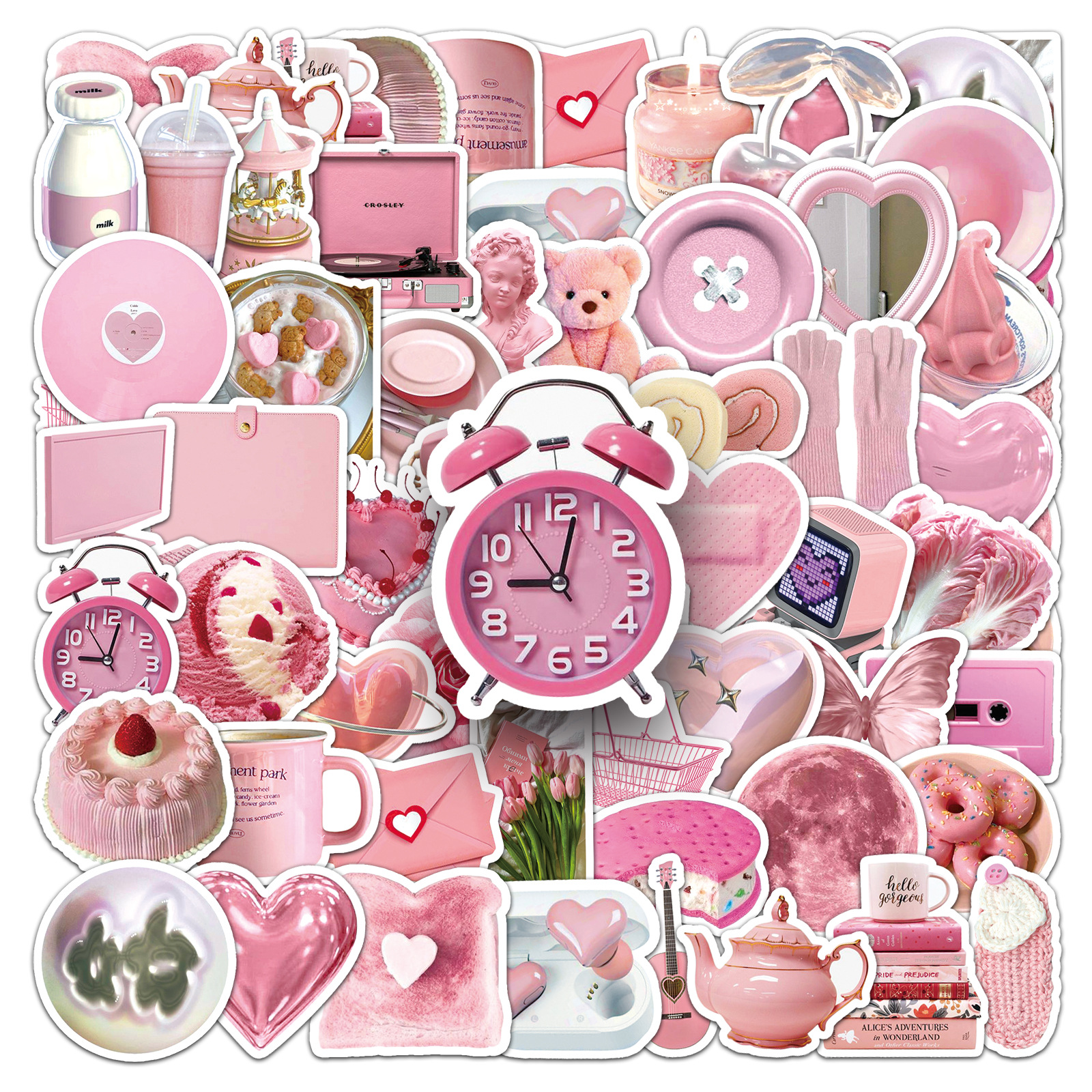 Pink life Vinyl stickers Waterproof Laptop Water Bottles Blind Box Free Gift