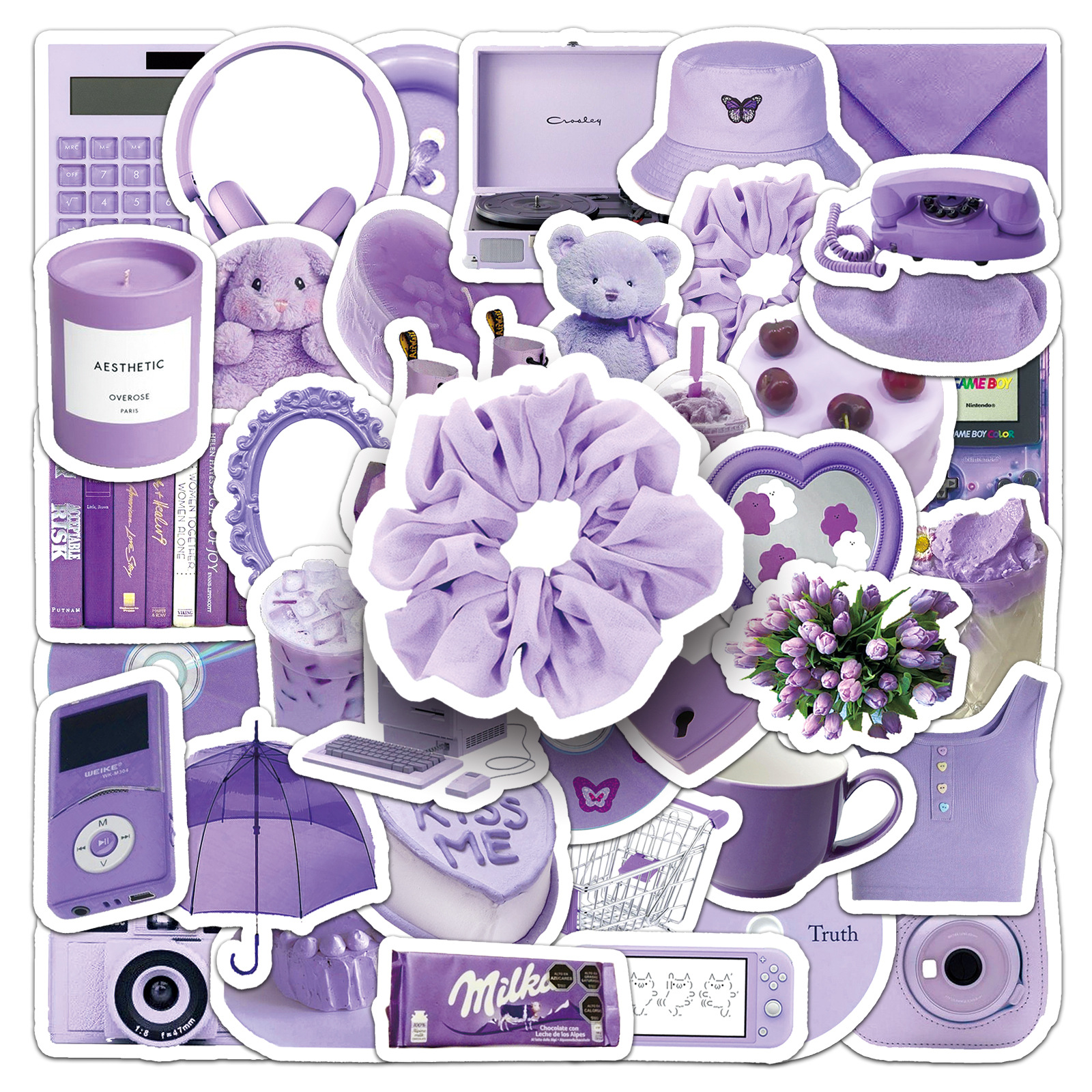 Purple life Vinyl stickers Waterproof Laptop Water Bottles Blind Box Free Gift