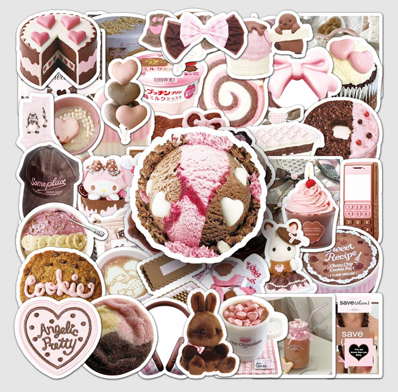 sweet instagram Vinyl stickers Waterproof Laptop Water Bottles Blind Box Free Gift